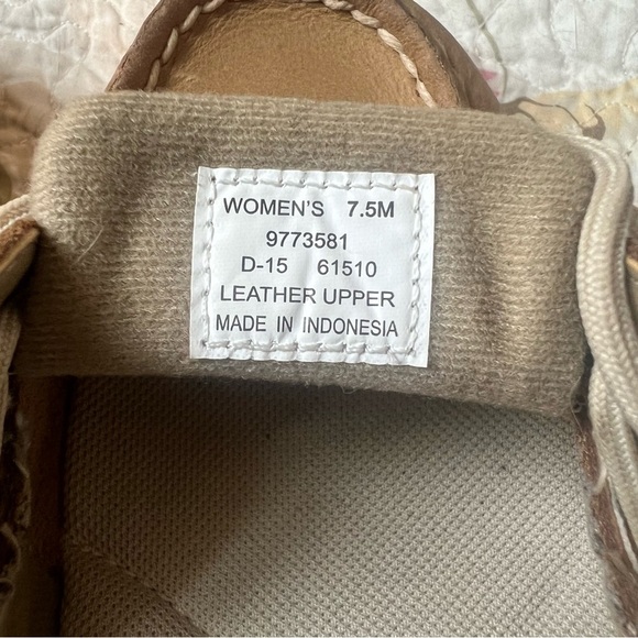 Sperry leather with canvas accents women’s boat shoes size 7.5 - Picture 5 of 5